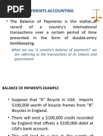 The Balance of Payments Is The Statistical Record of A Country's International Transactions Over A Certain Period of Time Presented in The Form of Double-Entry Bookkeeping