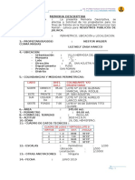 Memoria Descriptiva: Lado Dist. (ML.) Colindante Y/O Propietario