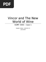 Assginment 1 - Vincor and The New World of Wine