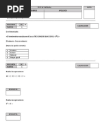 Test de Segundo de Secundaria de Matemática