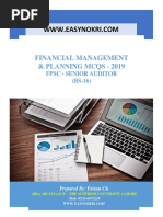 Financial Management & Planning MCQ's