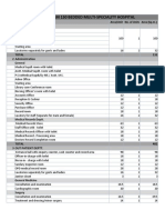 Area Program 150 Bedded Multi-Speciality Hospital: S.No. Spaces 1 Reception