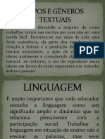 Tipos e Gêneros Textuais - Slides