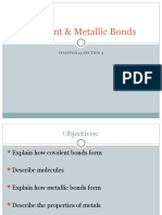 Covalent & Metallic Bonds: Chapter 13 Section 3