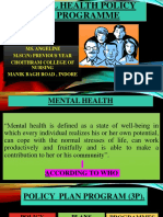 National Mental Health Policy and Programme