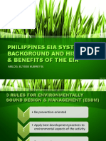 Philippines Eia System Background and History & Benefits of The Eia