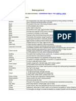 Baking General: 7.2 Terminologies Used in Baking