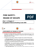 Fire Safety: Means of Escape: - 4 Chapter-3 Bangladesh National Building Code 2006