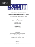 Impact of Sales Promotions, Advertisements & Product Packaging On Consumer Buying Behavior