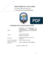 Cuidados de Enfermería Al Adolescente Y Satisfacción Con El Servicio en Un Centro de Salud