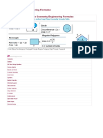 Plane Geometry Engineering Formulas