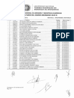 Resultado General Examen Ordinario UNTRM 2019-II