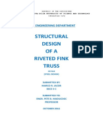 Structural Design OFA Riveted Fink Truss: Civil Engineering Department