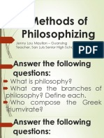 Methods of Philosophizing: Jenny Lou Maullon - Guansing Teacher, San Luis Senior High School