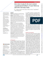 Time Before Return To Play For The Most Common Injuries in Professional Football: A 16-Year Follow-Up of The UEFA Elite Club Injury Study