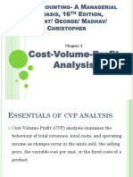 Cost-Volume-Profit Analysis: OST Ccounting Anagerial Mphasis Dition Rikant Eorge Adhav Hristopher