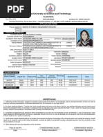 Capital University of Science and Technology: Application Form