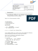 Lista de Exercícios Ventilação Industrial Resolvidos