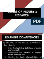 Nature of Inquiry and Research