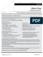 INZ 1015 Work Visa Application