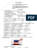 Pre/Post Examination in Science 8: Leonor M. Bautista National High School