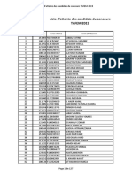 Ta Fem 2019 Listed at Tente Globale