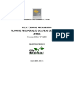 Relatorio de Andamento - Plano de Recuperação de Áreas Degradadas (PRAD)