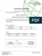 Certificado Calibración