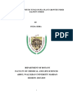 Effect of Endophytic Fungi On Pea Plant Growth Under Salinity Stress