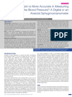 Which Is More Accurate in Measuring The Blood Pressure? A Digital or An Aneroid Sphygmomanometer