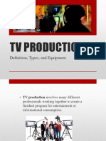 TV Production: Definition, Types, and Equipment