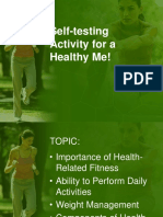 Self-Testing Activity For A Healthy Me!