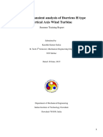 2D CFD Transient Analysis of Darrieus H Type Vertical Axis Wind Turbine