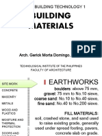 Building Materials: Ar 213A: Building Technology 1