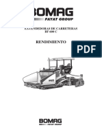 Rendimiento: Extendedoras de Carreteras BF 600 C