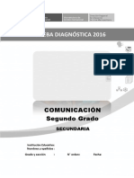 Evaluación Diagnóstica COMUNICACIÓN - 2° GRADO v2