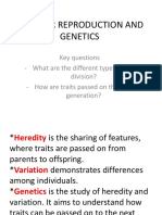 Cellular Reproduction and Genetics