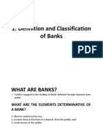 Definition and Classification of Banks