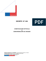 Decreto 464 Zonificación Vitivinicola Chile