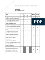 Classroom Observation Tool (Cot) Rating Consolidation