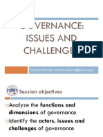 Governance - Issues and Challenges