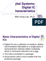 Digital Systems: Digital IC Characteristics: Wen-Hung Liao, PH.D