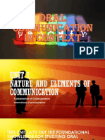 Unit I - Nature and Elements of Communication