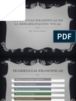 Tendencias Filosóficas en La Rehabilitación Vocal