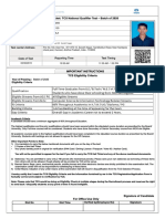 Hall Ticket: TCS National Quali Er Test - Batch of 2020: Reference Number Roll No