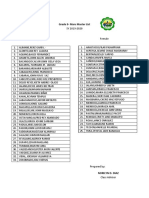 Grade 9-Mars Master List