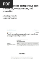 Poorly Controlled Postoperative Pain: Prevalence, Consequences, and Prevention