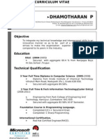 Dhamotharan New Updated Resume