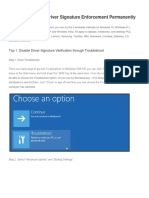 How To Disable Driver Signature Enforcement Permanently PDF