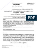 The Integration of CAD/CAM and Rapid Prototyping in Product Development: A Review